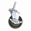 3" Rubber Threaded Caster with Brake 